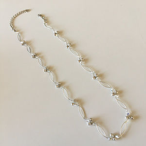 Silver segmented necklace - like new